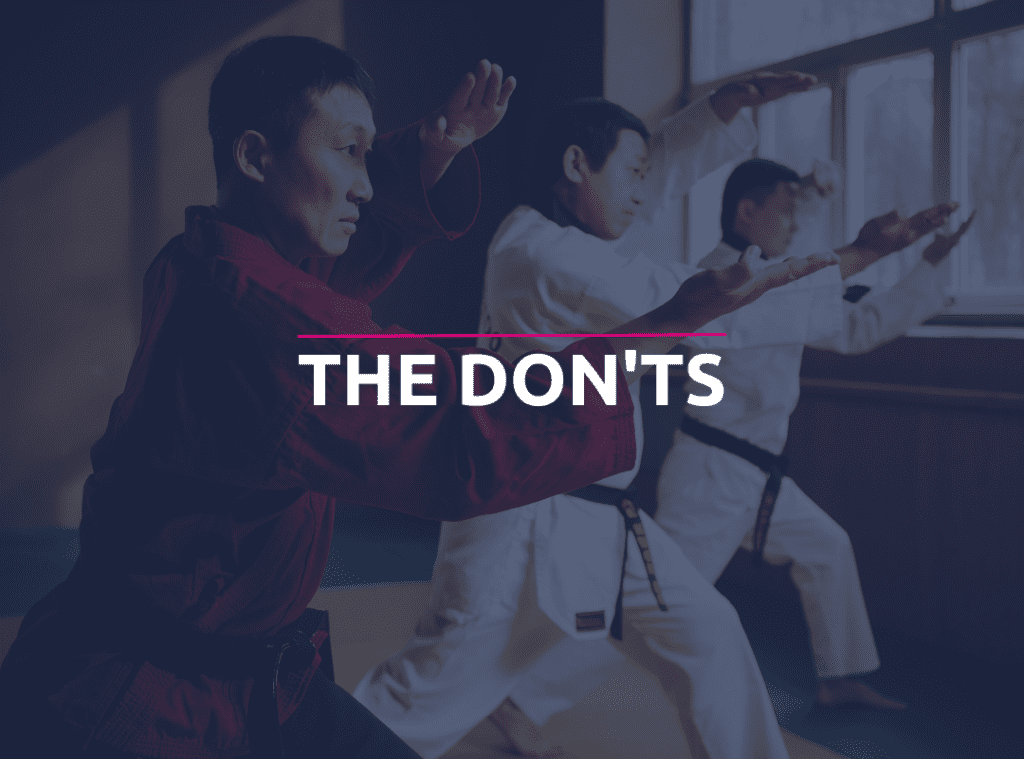The Don'ts of Martial Arts Marketing